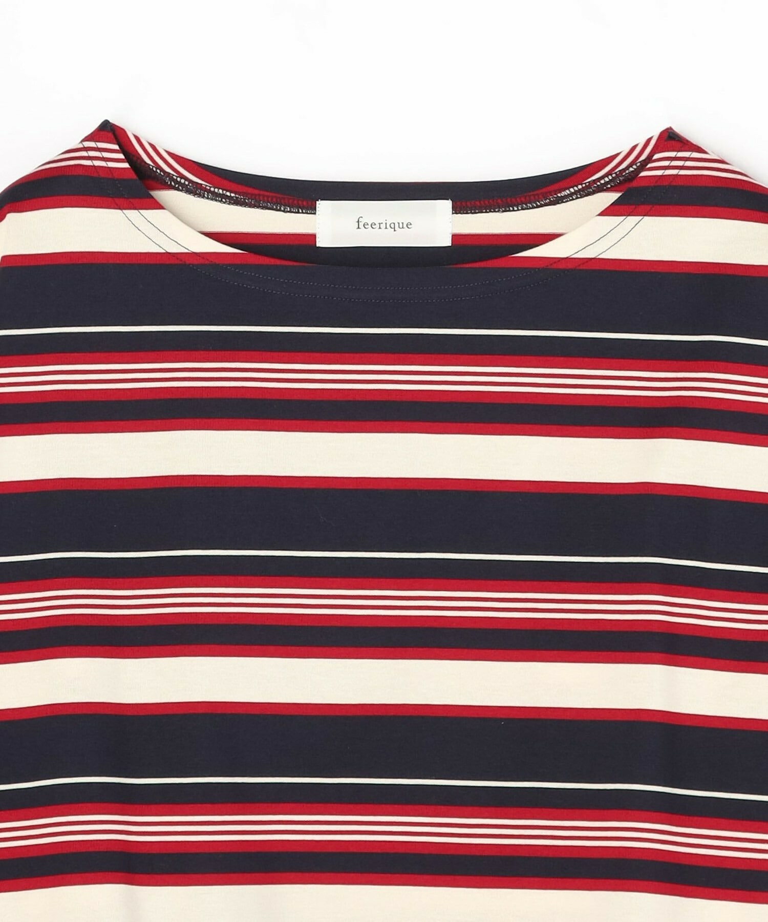 【feerique】【Lサイズ】feerique マルチボーダーワイドプルオーバーT 詳細画像 レッド系その他 25