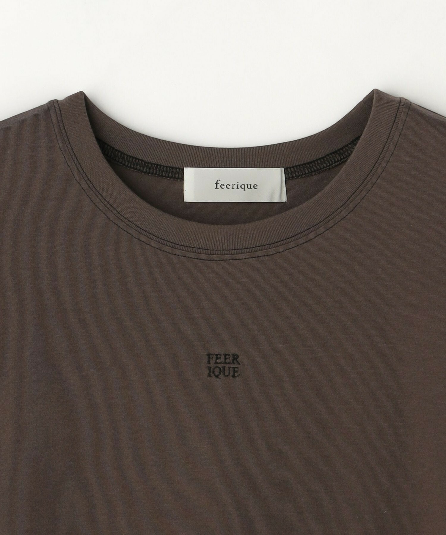 【feerique】【Lサイズ】feerique 37.5天竺ロゴプルオーバー 詳細画像 ブラウン 2