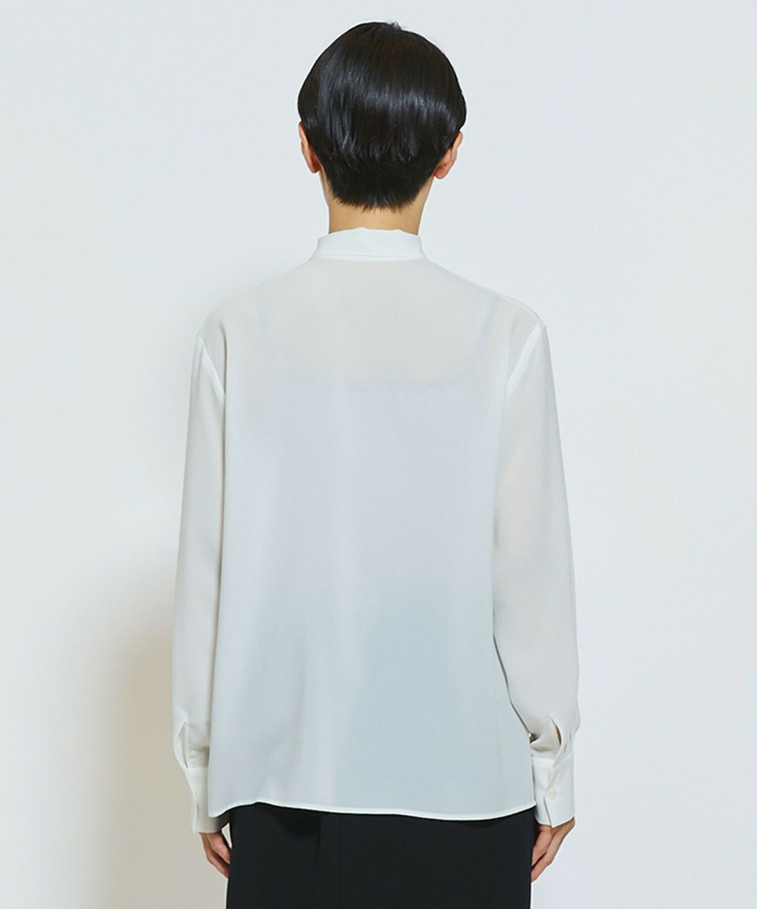 【wb】【Lサイズ】wb ライトツイルボウタイブラウス 詳細画像 オフホワイト 23