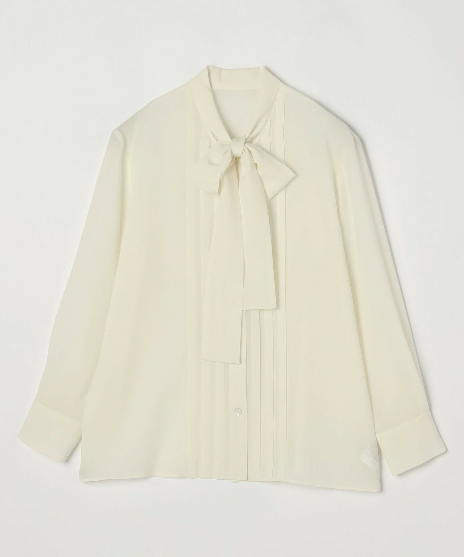 【wb】【Lサイズ】wb ライトツイルボウタイブラウス 詳細画像 オフホワイト 1