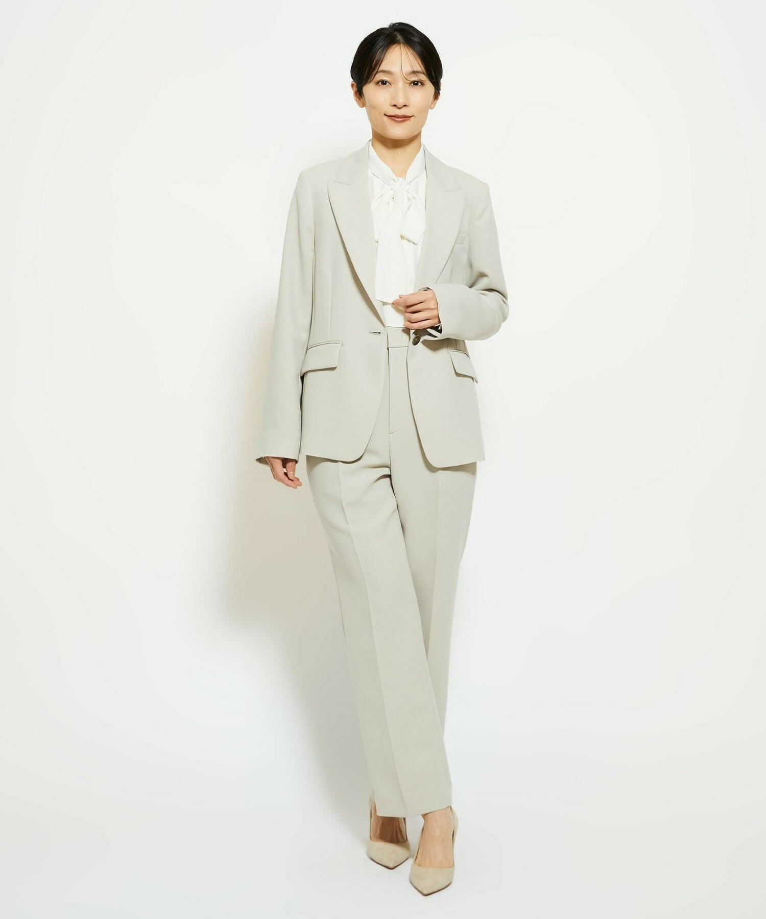 【wb】【Lサイズ】wb ダブルジョーゼットジャケット 詳細画像 ベージュ 7