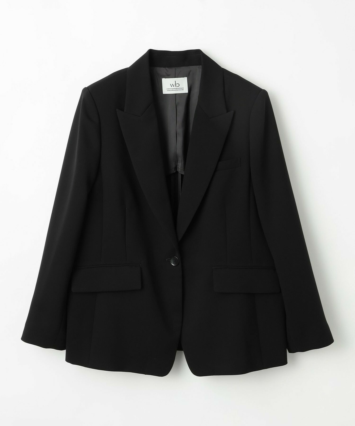 【wb】【Lサイズ】wb ダブルジョーゼットジャケット 詳細画像 ブラック 1