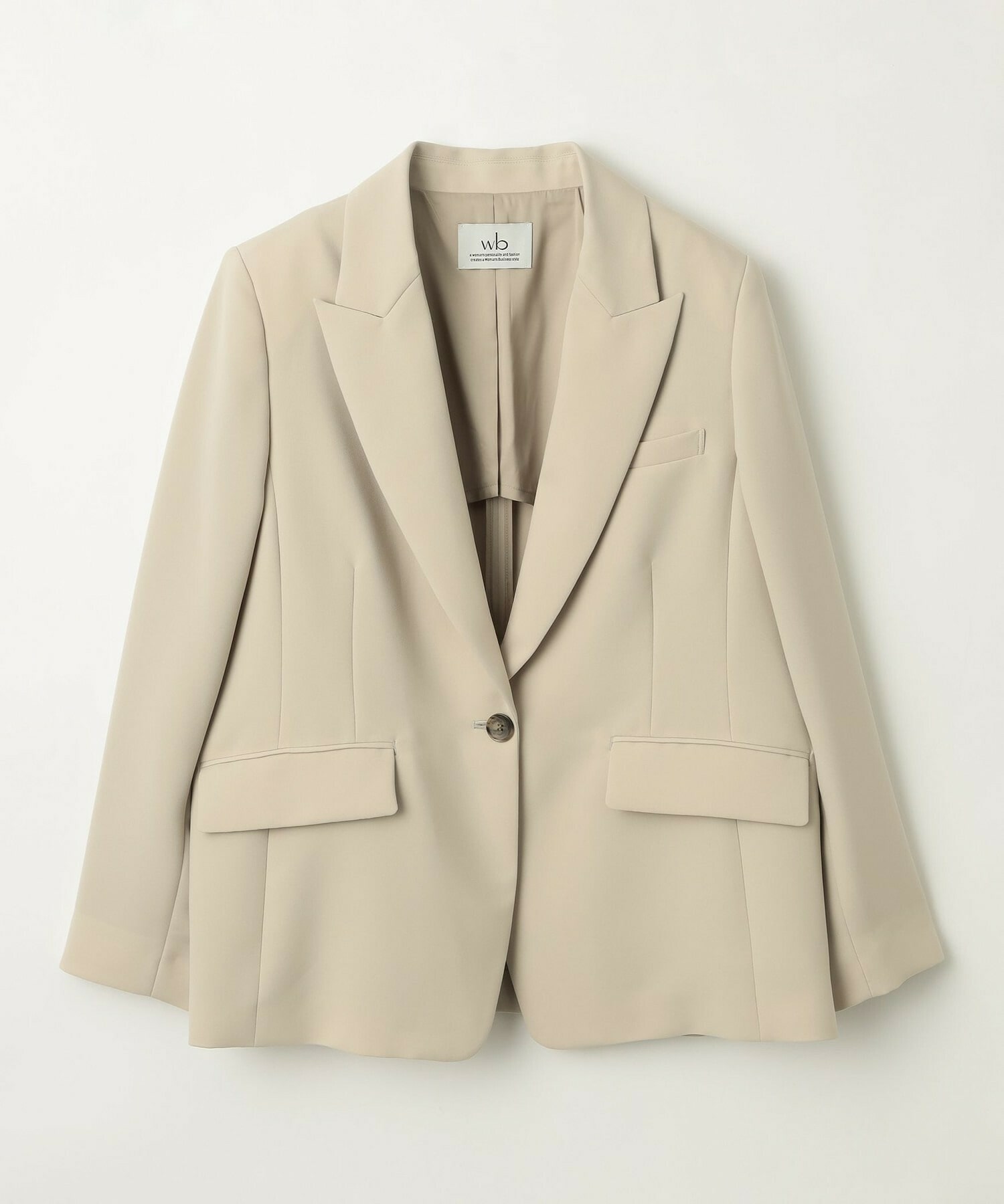 【wb】【Lサイズ】wb ダブルジョーゼットジャケット 詳細画像 ベージュ 1