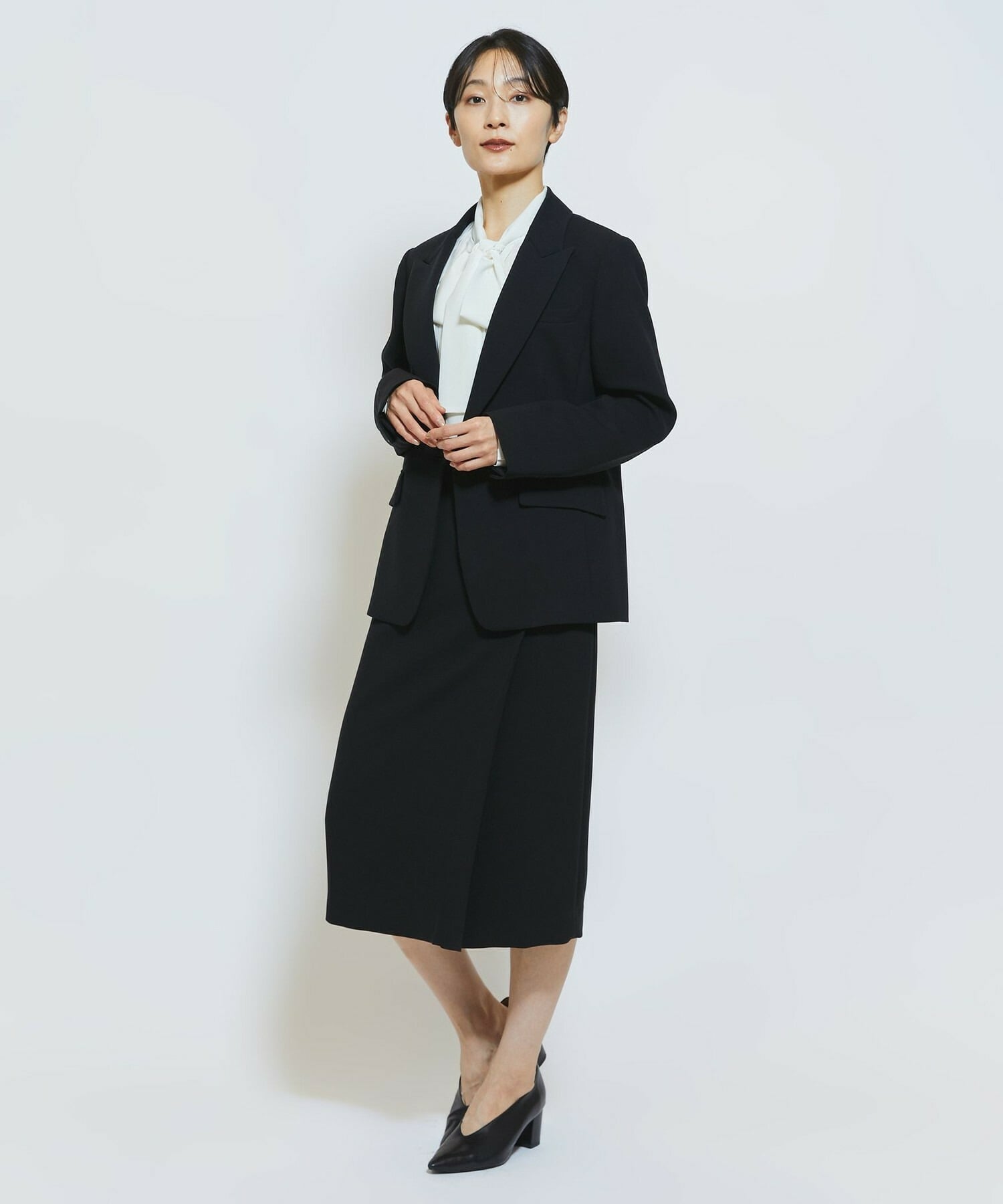 【wb】【Lサイズ】wb ダブルジョーゼットタイトスカート 詳細画像 ベージュ 13