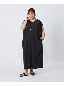 【MOGA】【大きいサイズ】2WAYタフタコクーンワンピース 詳細画像 ネイビー 17