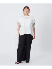【MOGA】【大きいサイズ】60/2天竺メッシュレイヤードクルーネックTシャツ 詳細画像 オフホワイト 1