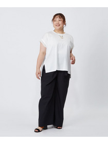 【MOGA】【大きいサイズ】60/2天竺メッシュレイヤードクルーネックTシャツ 詳細画像 オフホワイト 15