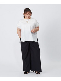 【MOGA】【大きいサイズ】60/2天竺メッシュレイヤードクルーネックTシャツ 詳細画像 オフホワイト 17