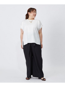 【MOGA】【大きいサイズ】60/2天竺メッシュレイヤードクルーネックTシャツ 詳細画像 オフホワイト 3