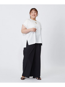 【MOGA】【大きいサイズ】60/2天竺メッシュレイヤードクルーネックTシャツ 詳細画像 オフホワイト 4