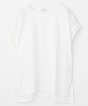 【MOGA】【大きいサイズ】60/2天竺メッシュレイヤードクルーネックTシャツ 詳細画像 オフホワイト 2