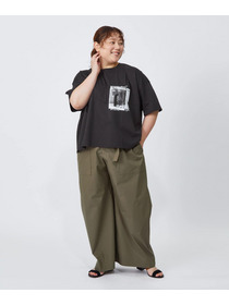 【MOGA】【大きいサイズ】ハイゲージ天竺フォトプリントTシャツ 詳細画像 トップグレー 16