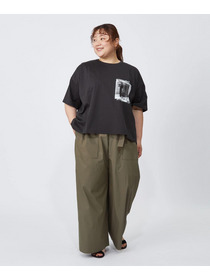 【MOGA】【大きいサイズ】ハイゲージ天竺フォトプリントTシャツ 詳細画像 トップグレー 2