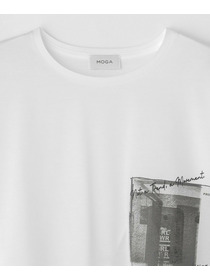 【MOGA】【大きいサイズ】ハイゲージ天竺フォトプリントTシャツ 詳細画像 トップグレー 29