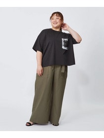 【MOGA】【大きいサイズ】ハイゲージ天竺フォトプリントTシャツ 詳細画像 トップグレー 3