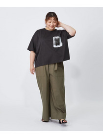 【MOGA】【大きいサイズ】ハイゲージ天竺フォトプリントTシャツ 詳細画像 トップグレー 4