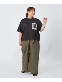 【MOGA】【大きいサイズ】ハイゲージ天竺フォトプリントTシャツ 詳細画像 トップグレー 5
