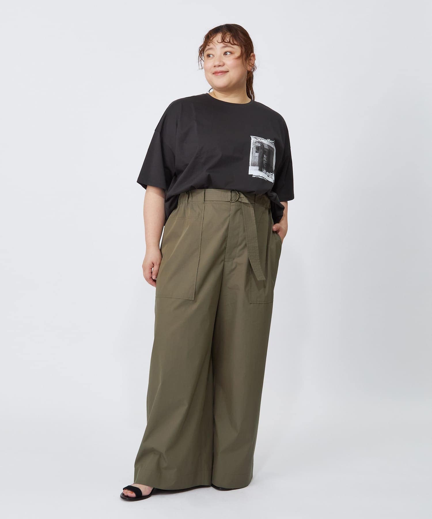 【MOGA】【大きいサイズ】ハイゲージ天竺フォトプリントTシャツ 詳細画像 トップグレー 18