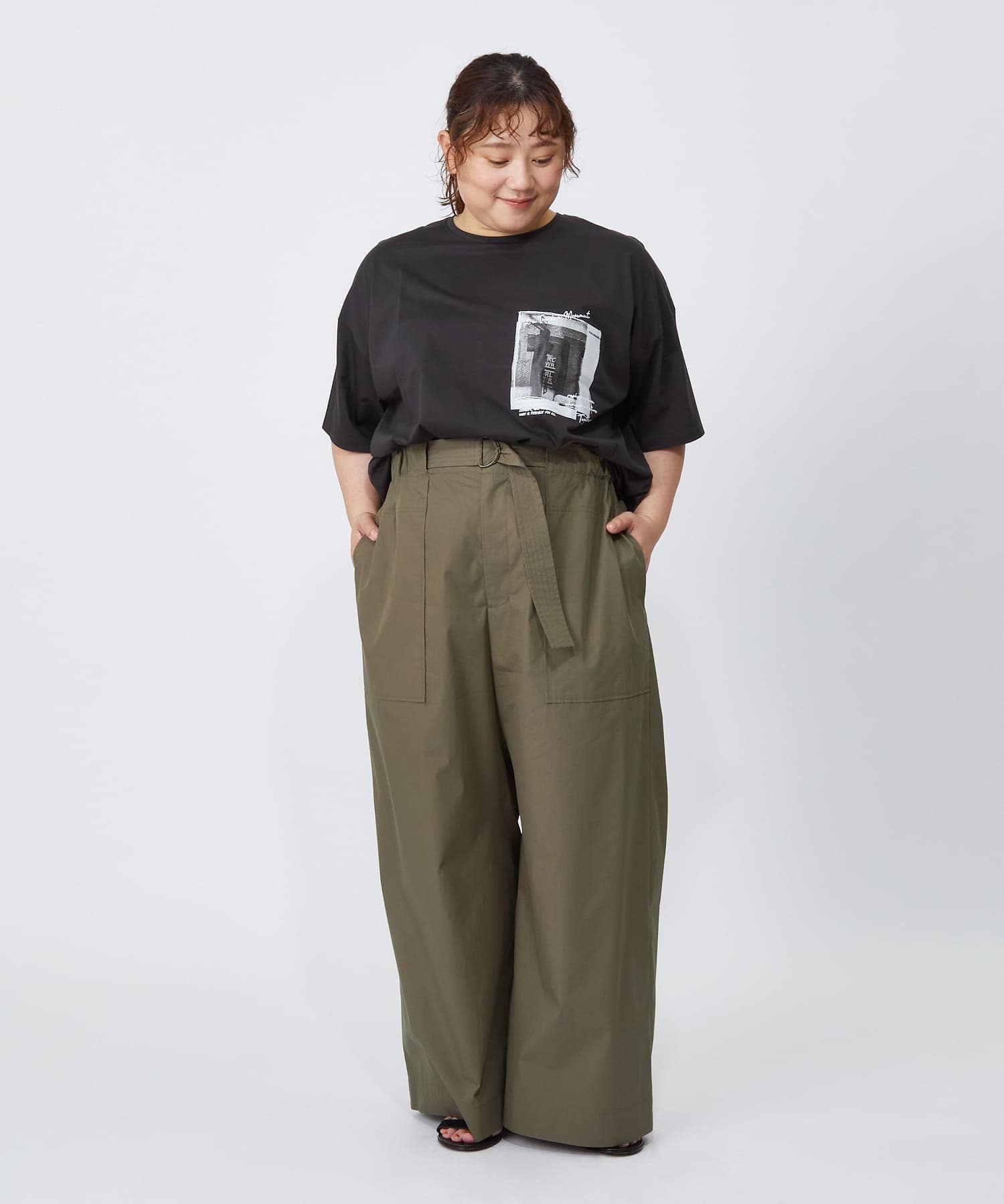 【MOGA】【大きいサイズ】ハイゲージ天竺フォトプリントTシャツ 詳細画像 トップグレー 19