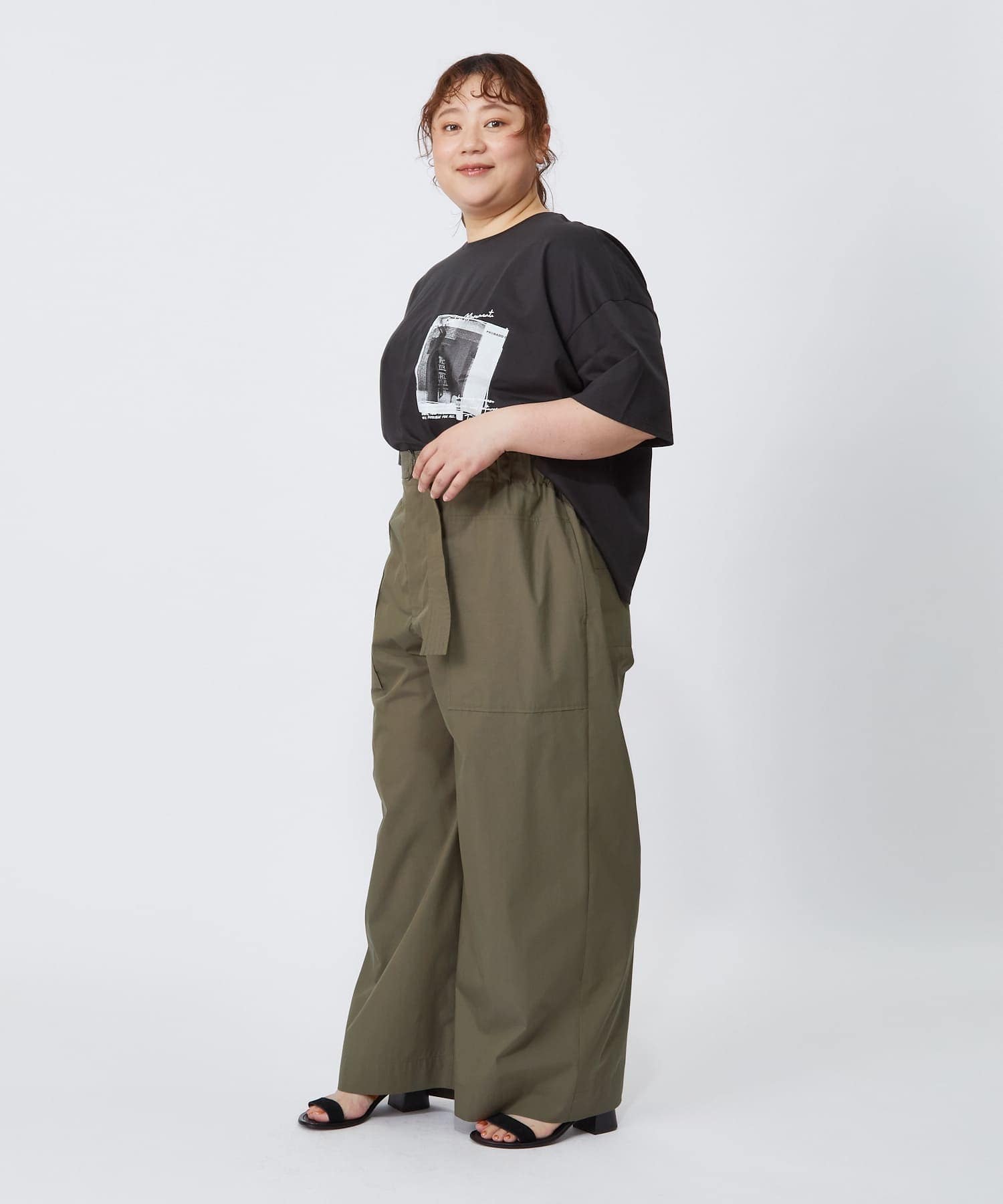 【MOGA】【大きいサイズ】ハイゲージ天竺フォトプリントTシャツ 詳細画像 トップグレー 23