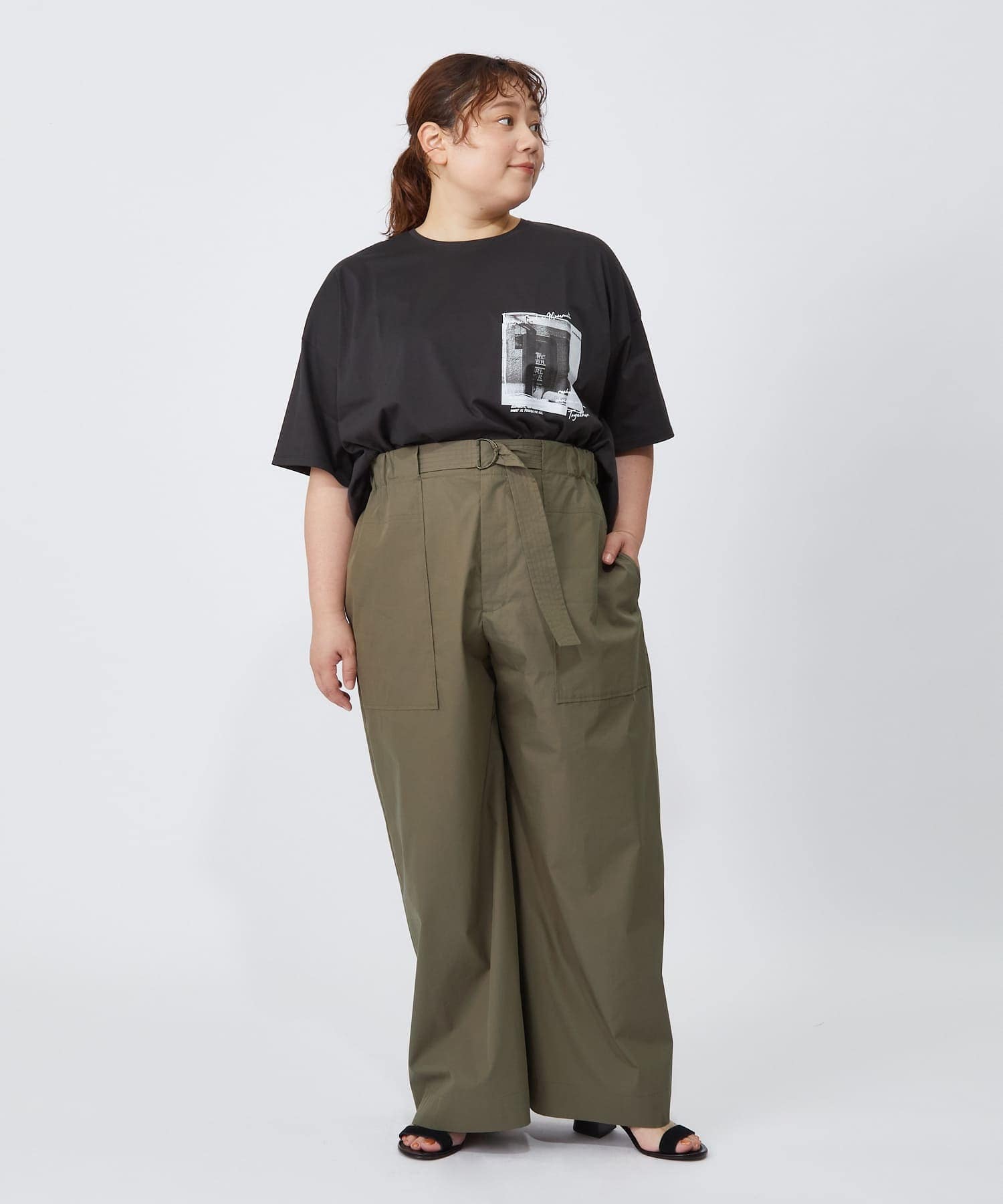 【MOGA】【大きいサイズ】ハイゲージ天竺フォトプリントTシャツ 詳細画像 トップグレー 26