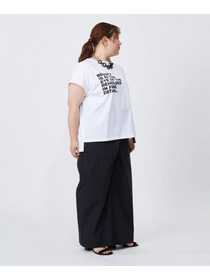 【MOGA】【大きいサイズ】ハイゲージ天竺ロゴプリントTシャツ 詳細画像 ホワイト 14