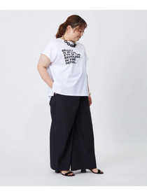 【MOGA】【大きいサイズ】ハイゲージ天竺ロゴプリントTシャツ 詳細画像 ホワイト 16