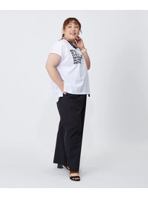 【MOGA】【大きいサイズ】ハイゲージ天竺ロゴプリントTシャツ 詳細画像 ホワイト 17
