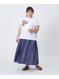 【MOGA】【大きいサイズ】ハイゲージ天竺ロゴプリントTシャツ 詳細画像 ホワイト 21