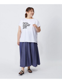 【MOGA】【大きいサイズ】ハイゲージ天竺ロゴプリントTシャツ 詳細画像 ホワイト 22
