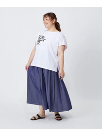 【MOGA】【大きいサイズ】ハイゲージ天竺ロゴプリントTシャツ 詳細画像 ホワイト 23