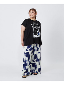 【MOGA】【大きいサイズ】コットンスムースプリントTシャツ 詳細画像 ブラック 1
