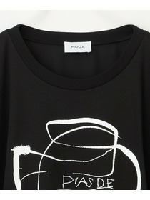 【MOGA】【大きいサイズ】コットンスムースプリントTシャツ 詳細画像 ブラック 29