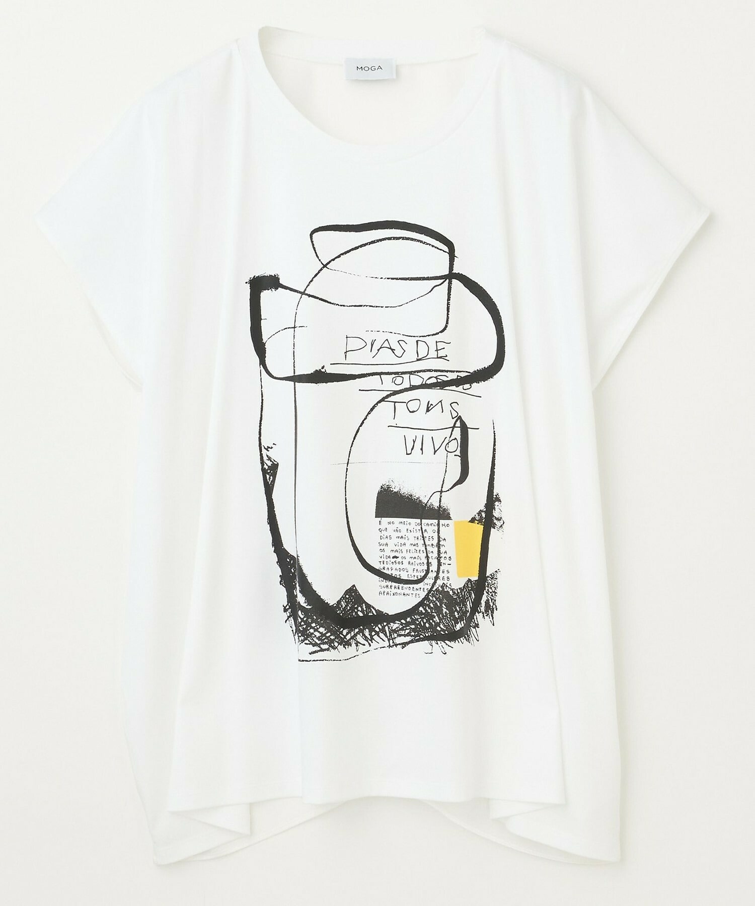 【MOGA】【大きいサイズ】コットンスムースプリントTシャツ 詳細画像 ホワイト 1