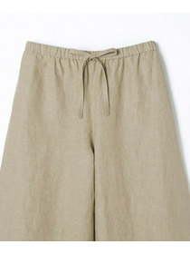 【feerique】【大きいサイズ】feerique ヘンプコットンシャンブレーギャザーパンツ 詳細画像 ベージュ 2