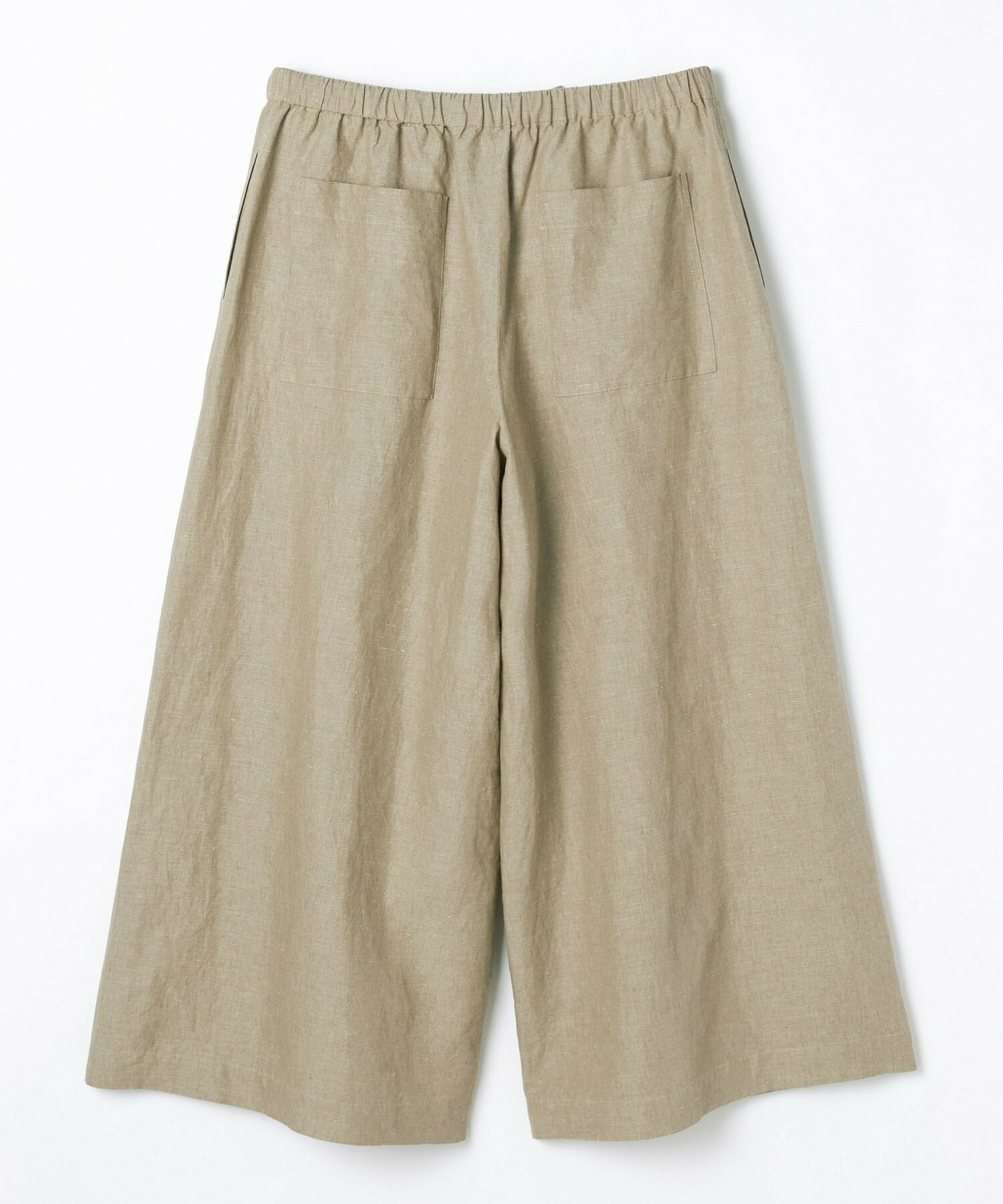 【feerique】【大きいサイズ】feerique ヘンプコットンシャンブレーギャザーパンツ 詳細画像 ベージュ 1