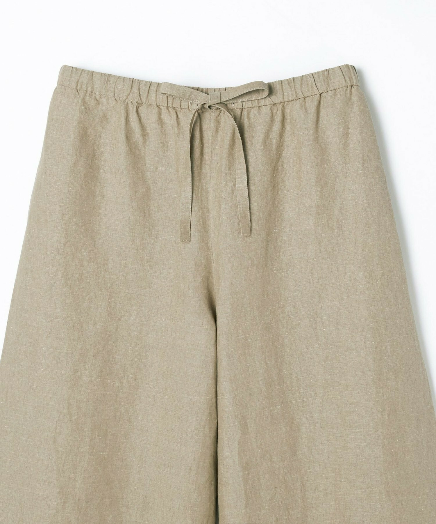 【feerique】【大きいサイズ】feerique ヘンプコットンシャンブレーギャザーパンツ 詳細画像 ベージュ 2