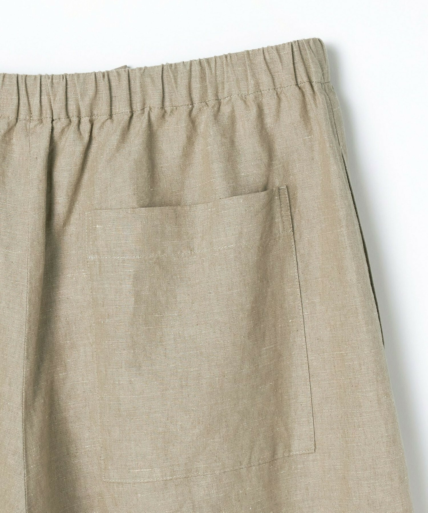 【feerique】【大きいサイズ】feerique ヘンプコットンシャンブレーギャザーパンツ 詳細画像 ベージュ 4