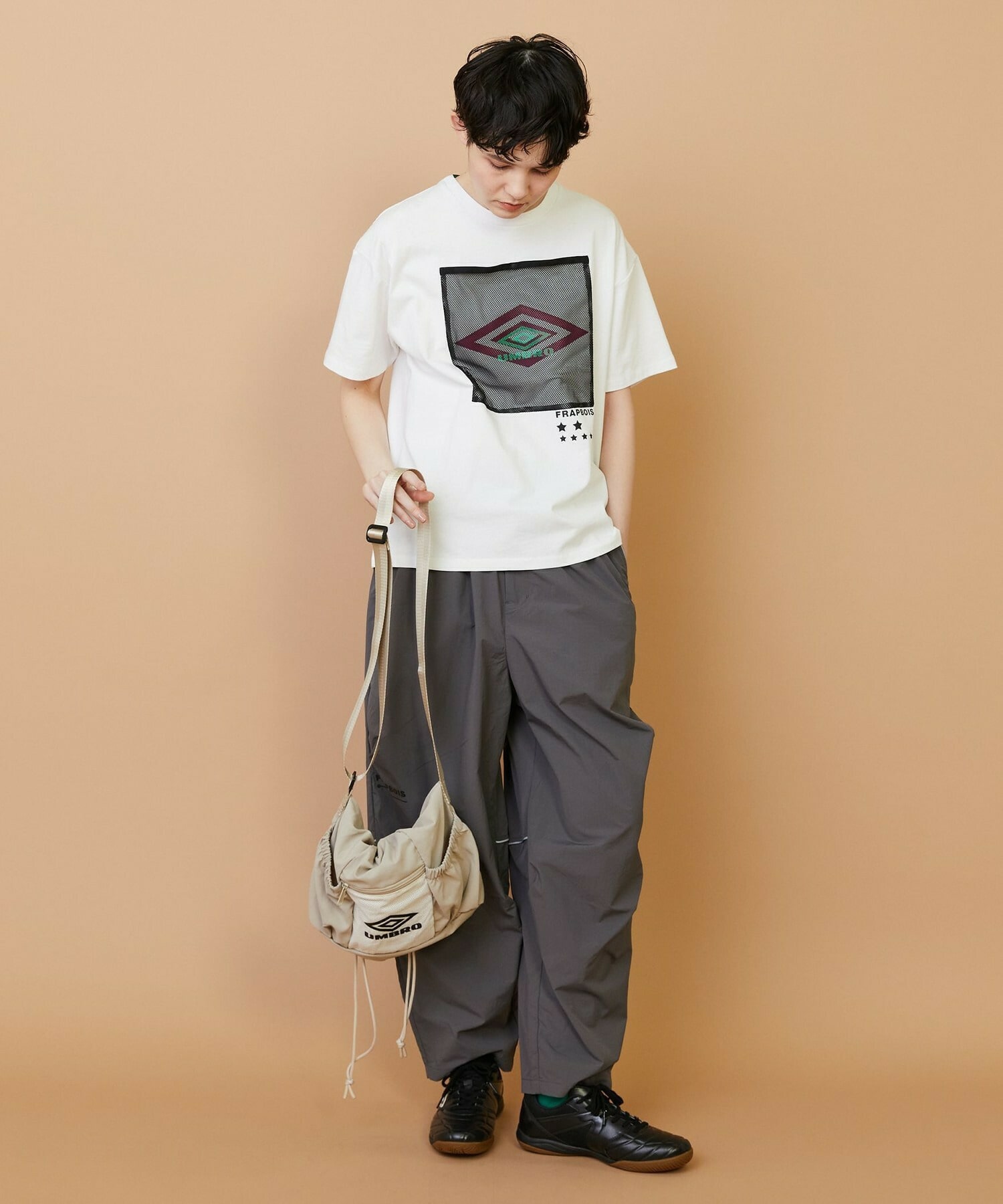 【FRAPBOIS】UMBRO ドローストリングバッグ 詳細画像 ブラック 13