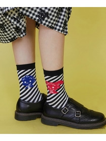 【FRAPBOIS】OSAMU GOODS ストライプソックス 詳細画像 ブラック 12