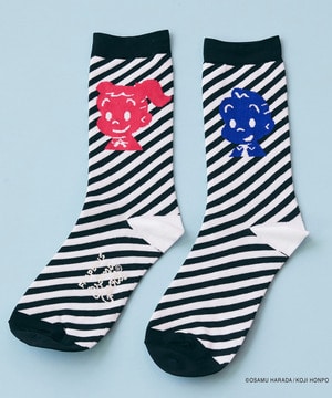 【FRAPBOIS】OSAMU GOODS ストライプソックス 詳細画像 ブラック 1