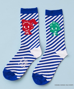 【FRAPBOIS】OSAMU GOODS ストライプソックス 詳細画像 ブルー 1