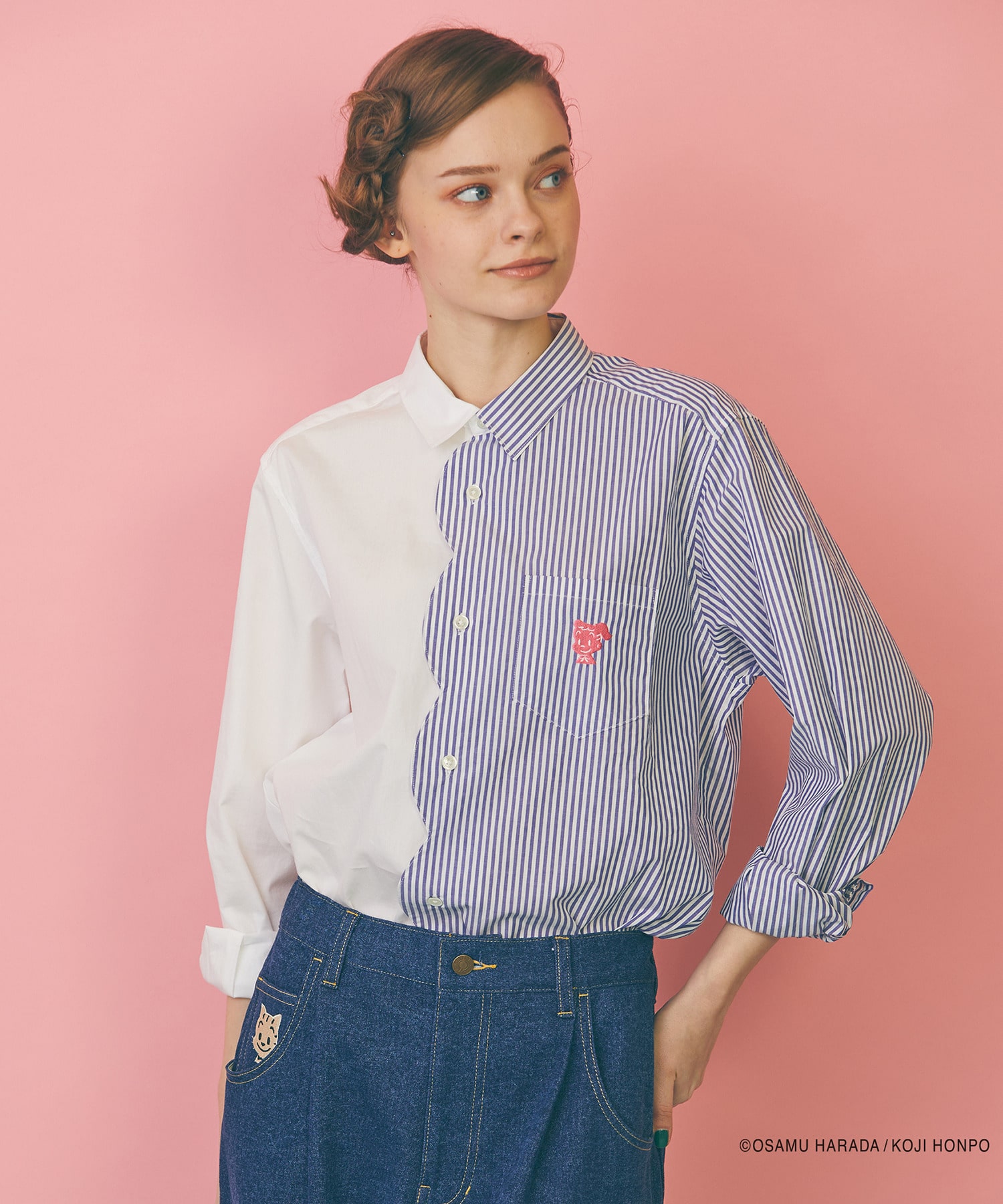 【FRAPBOIS】OSAMU GOODS スカラップシャツ 詳細画像 ブラック 1