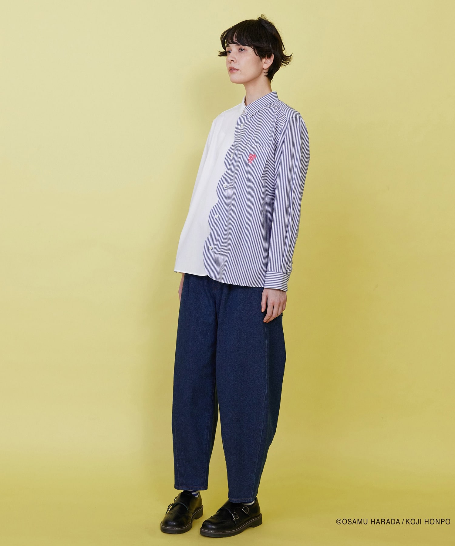 【FRAPBOIS】OSAMU GOODS スカラップシャツ 詳細画像 ブラック 12