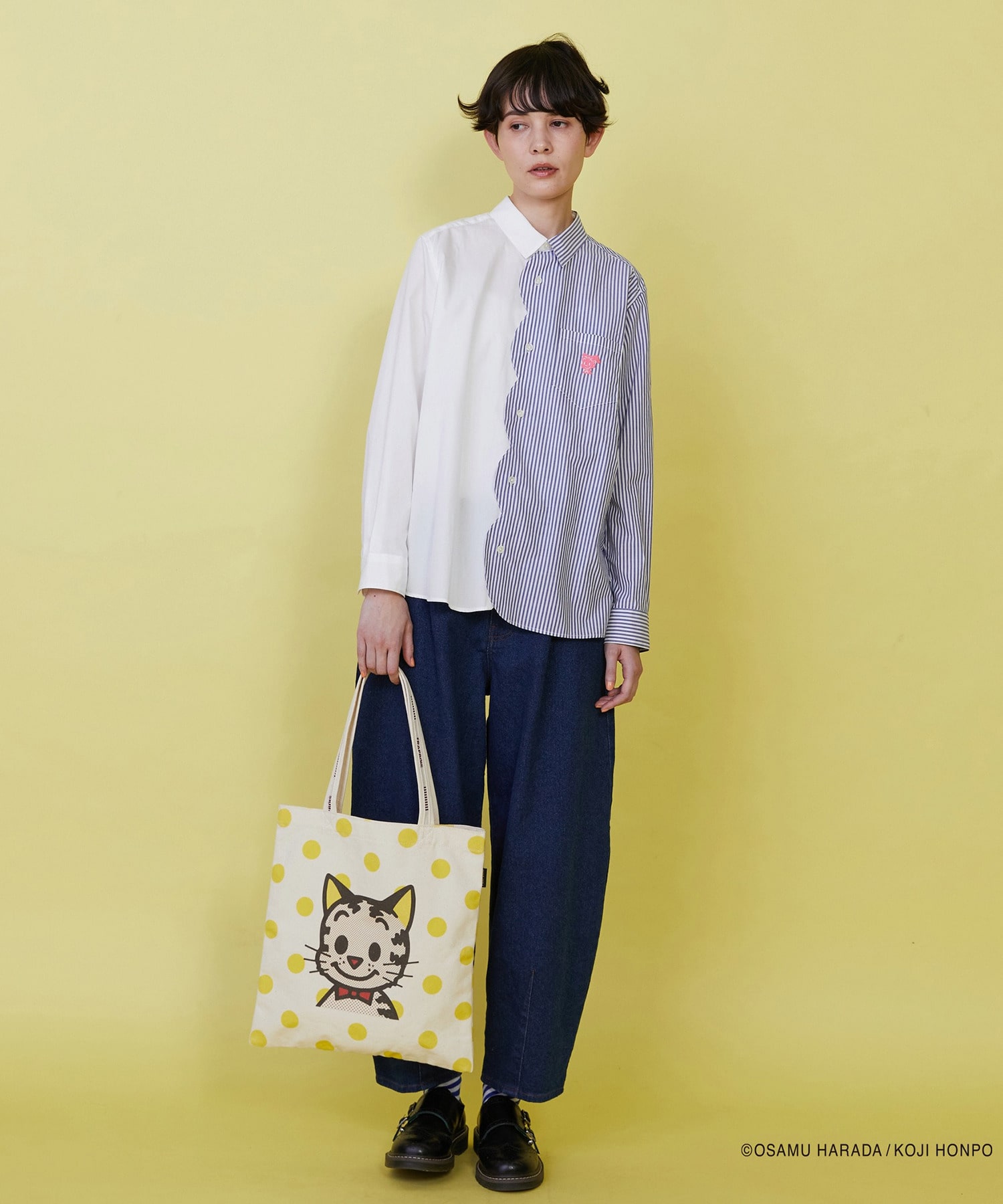 【FRAPBOIS】OSAMU GOODS スカラップシャツ 詳細画像 ブラック 14