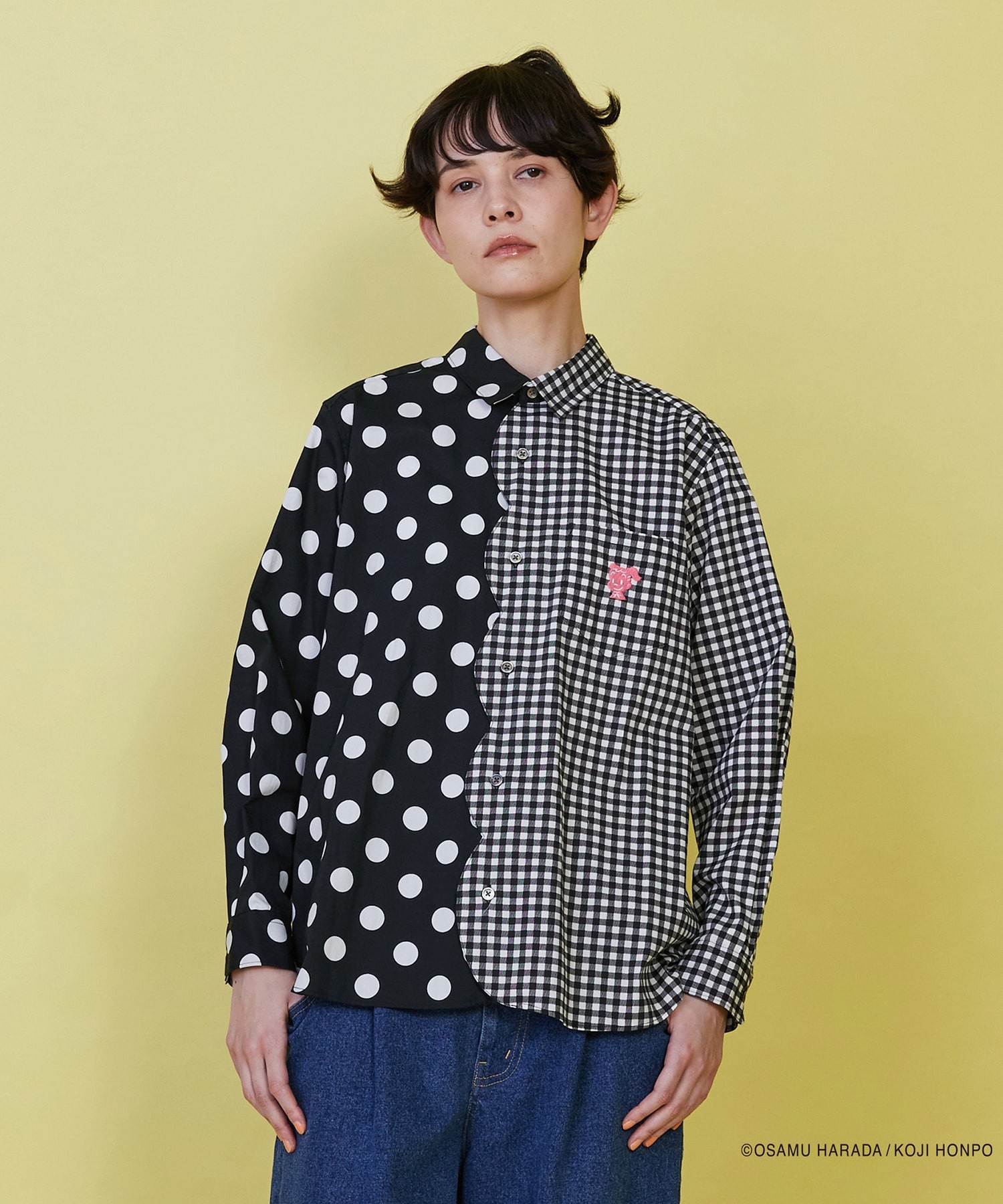 【FRAPBOIS】OSAMU GOODS スカラップシャツ 詳細画像 ブラック 16