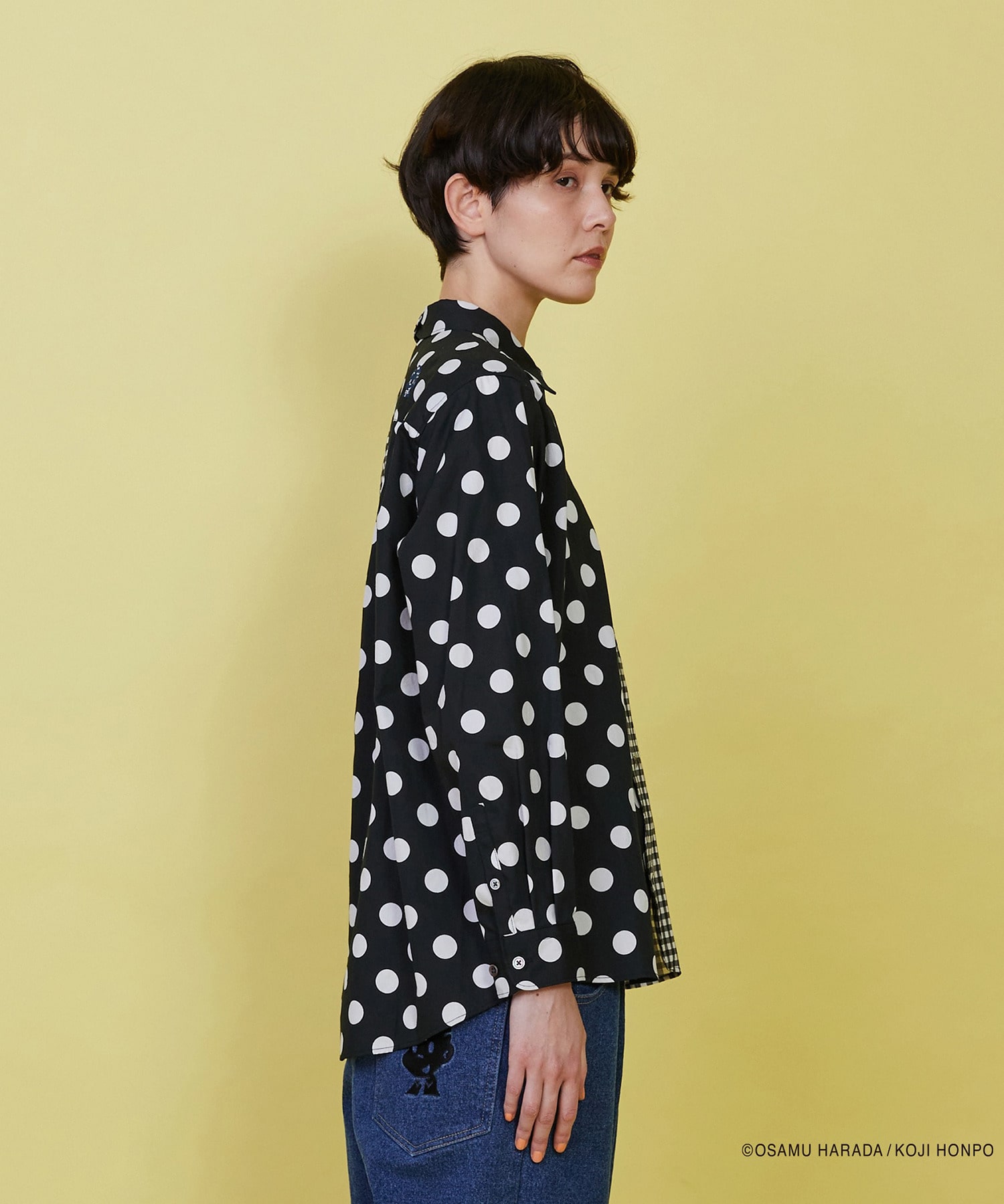 【FRAPBOIS】OSAMU GOODS スカラップシャツ 詳細画像 ブラック 19