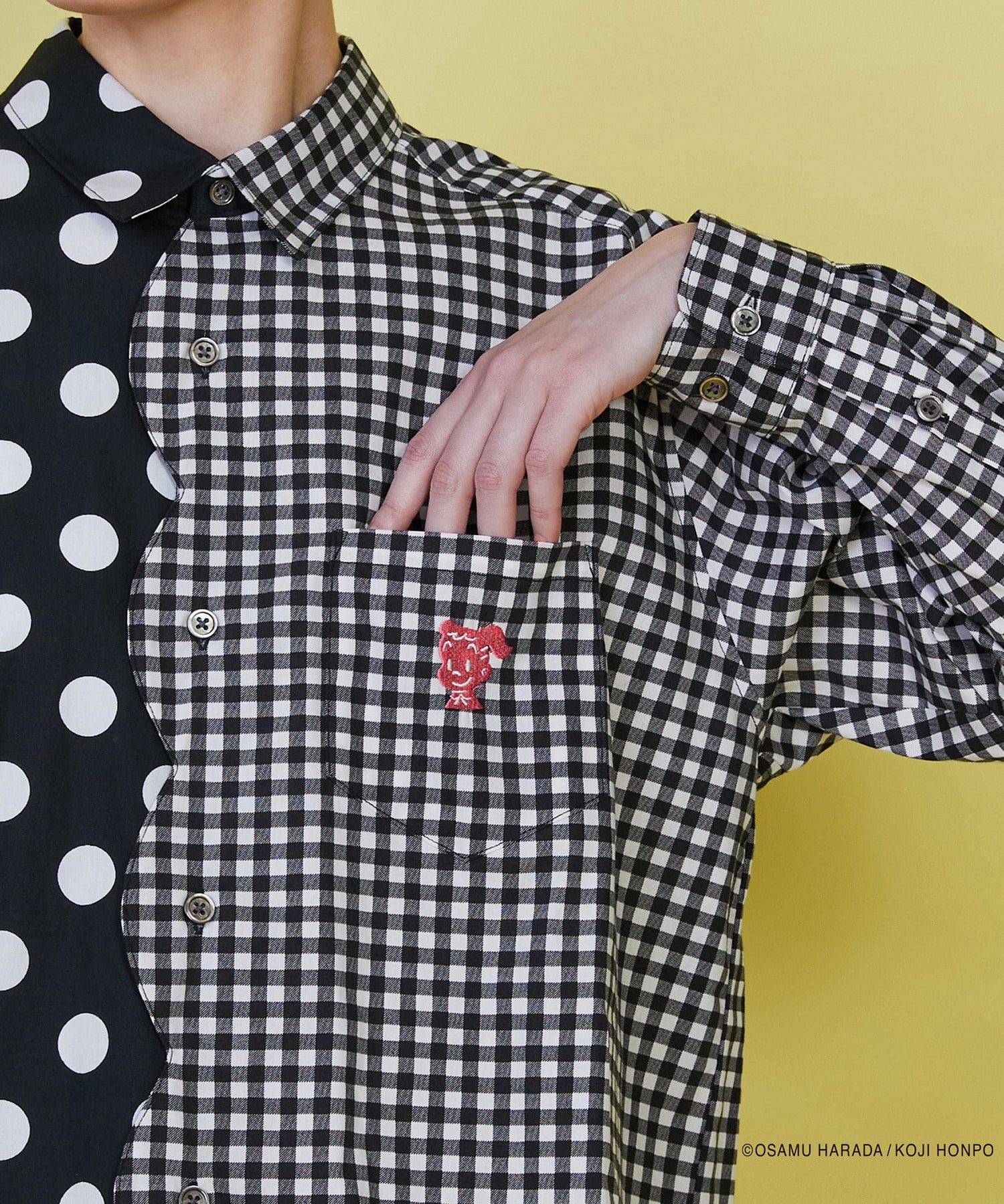 【FRAPBOIS】OSAMU GOODS スカラップシャツ 詳細画像 ブラック 22