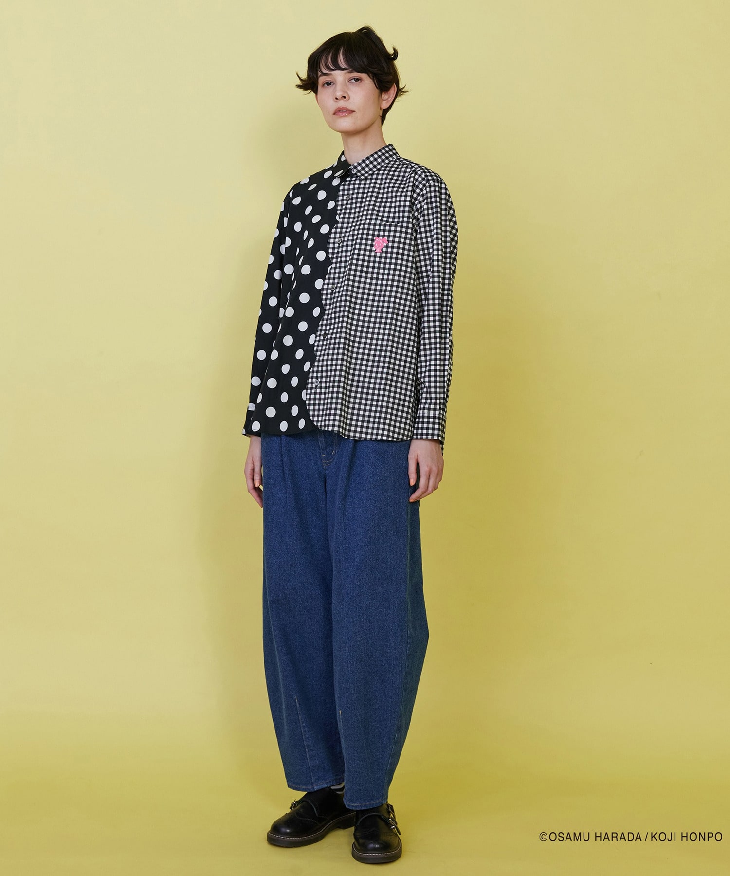 【FRAPBOIS】OSAMU GOODS スカラップシャツ 詳細画像 ブラック 24