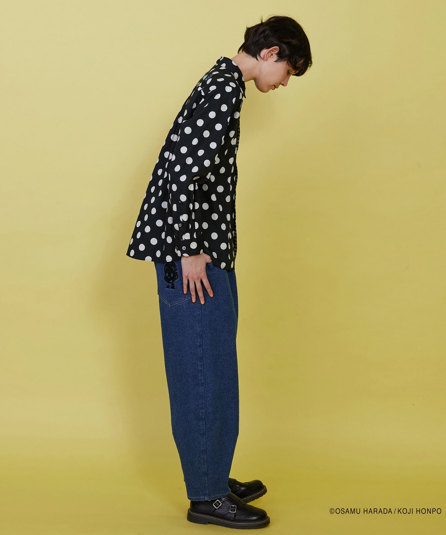 【FRAPBOIS】OSAMU GOODS スカラップシャツ 詳細画像 ブラック 25